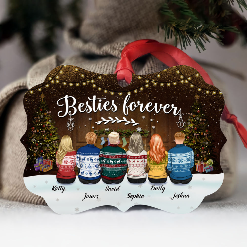 Besties Ornament - Besties forever - Personalized Ornament