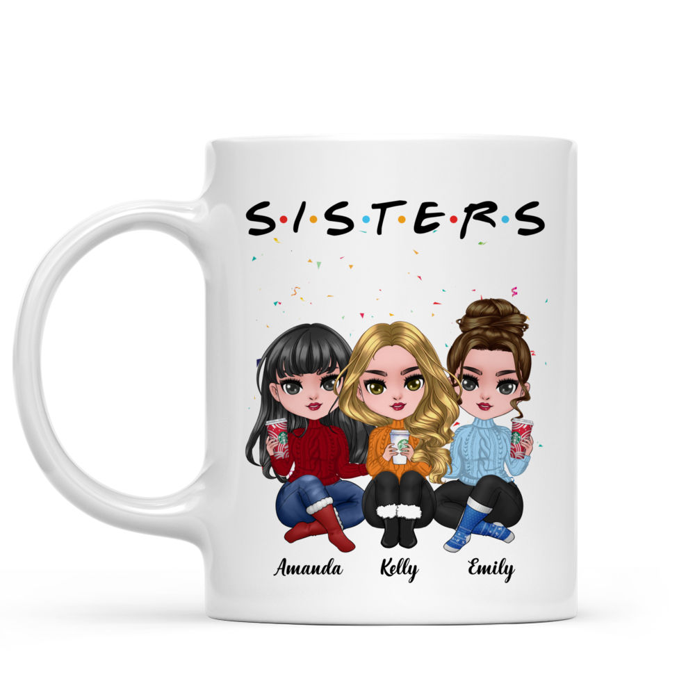 Up To 5 Dolls - SISTERS (2411) | Personalized Mug_1