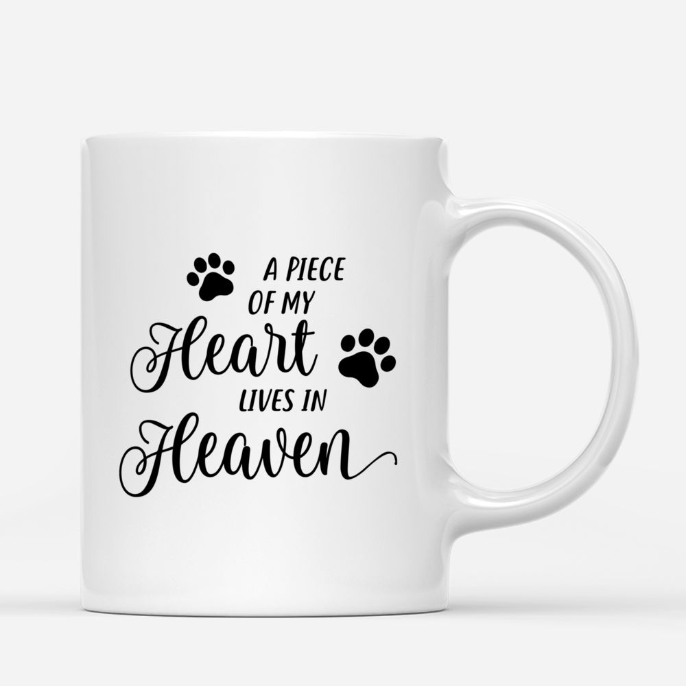 Personalized Mug - Girl and Cats - A Piece Of My Heart Lives In Heaven_2