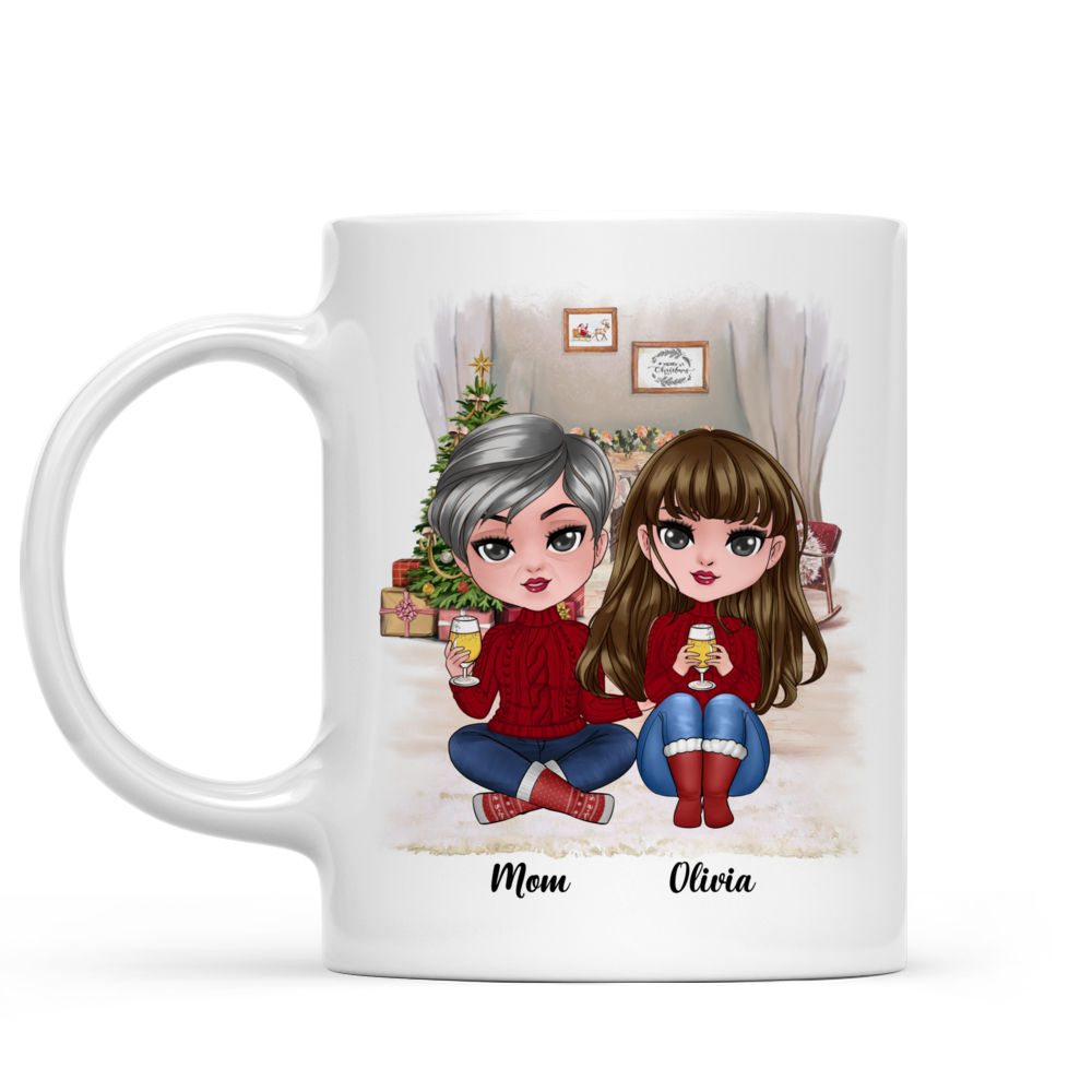Doll Family - Mother and Daughter Forever Linked Together - Personalized Mug_1