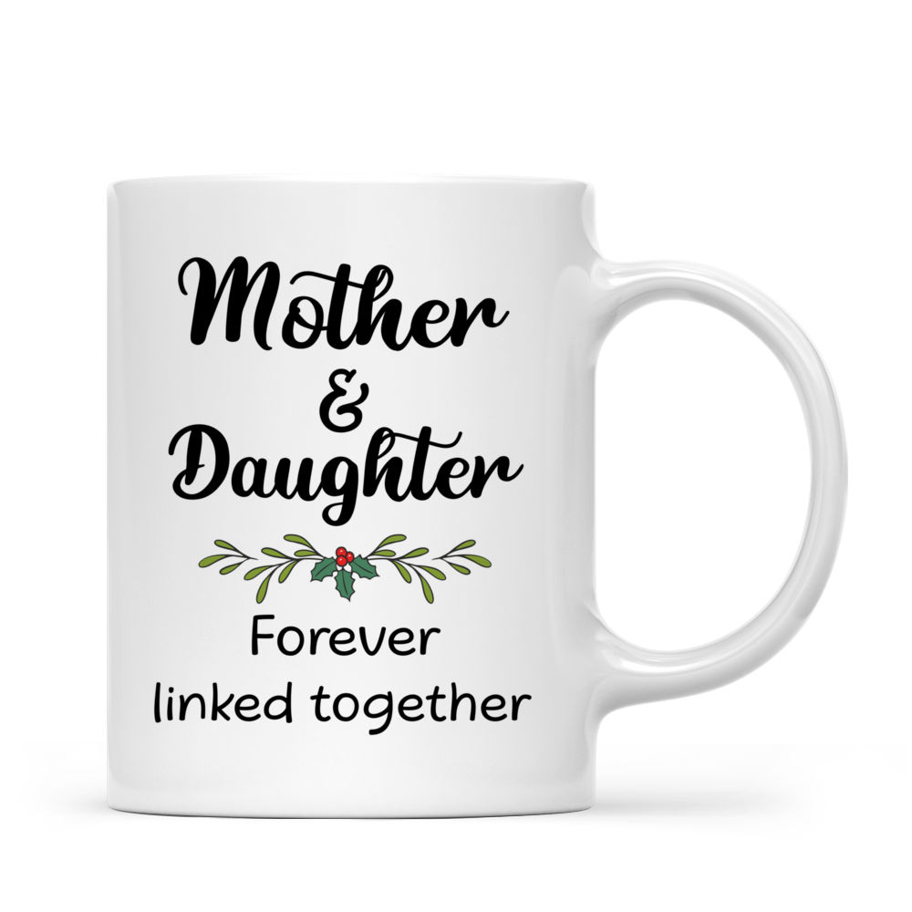 Doll Family - Mother and Daughter Forever Linked Together - Personalized Mug_2