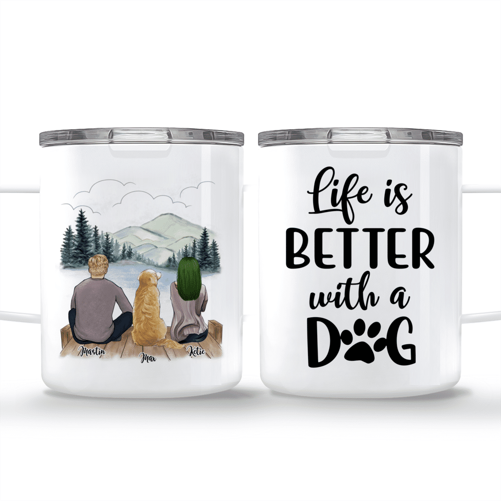 Gossby Personalized Dog Mom Mug - Life is Better with a Dog (Girl - Dog -  Pink Tree) - 11oz, 15oz Do…See more Gossby Personalized Dog Mom Mug - Life