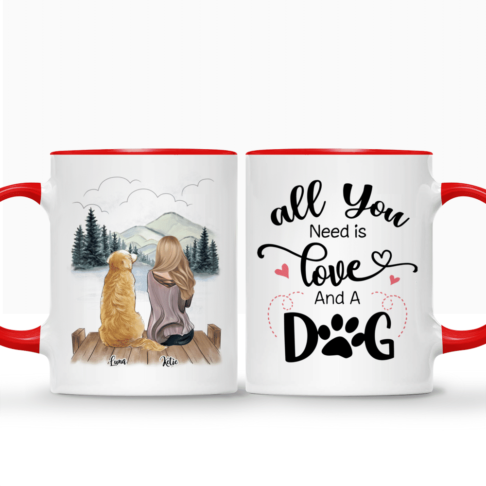 Personalised girl shop and dog mug