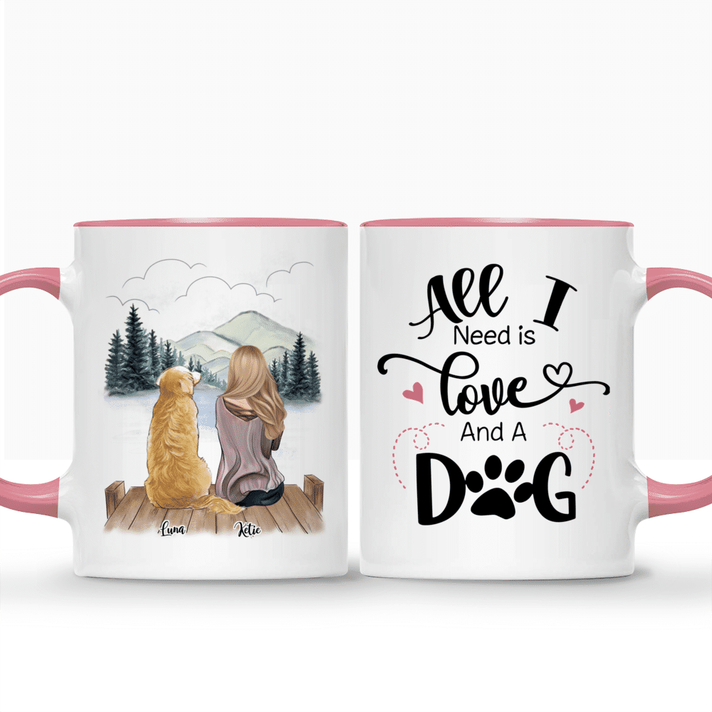 Girl and Dogs Personalized Mug - Name, skin, hair, dog, background, qu –  Giftymize™️