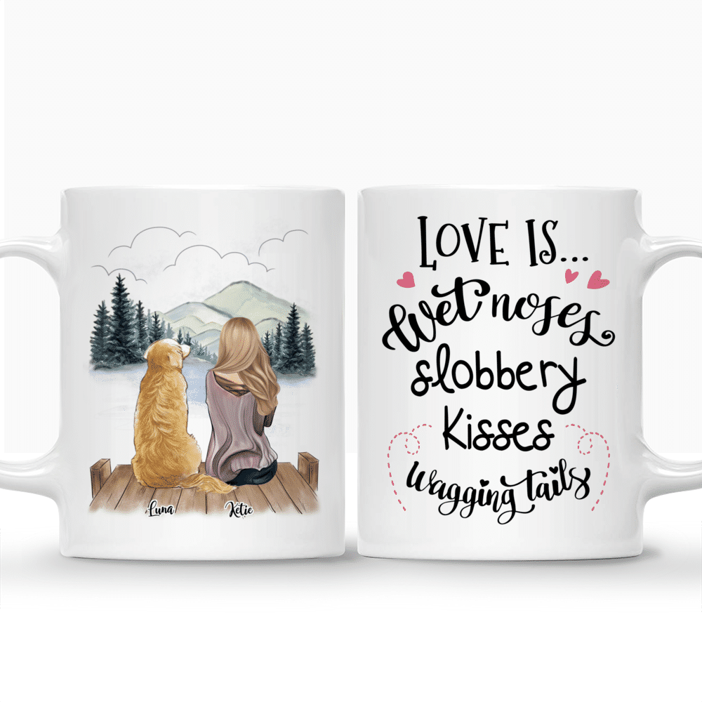 Personalized Mug - Love is wet noses slobbery kisses wagging tails mug_3