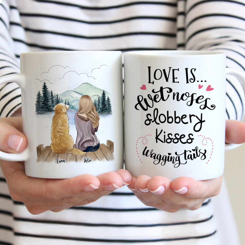 Personalized Mug - Love is wet noses slobbery kisses wagging tails mug