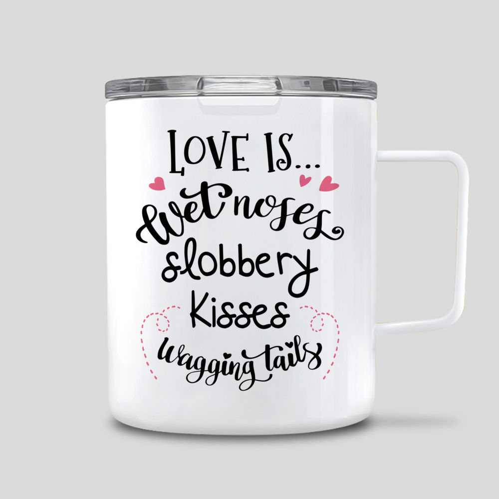 Personalized Mug - Love is wet noses slobbery kisses wagging tails mug_2