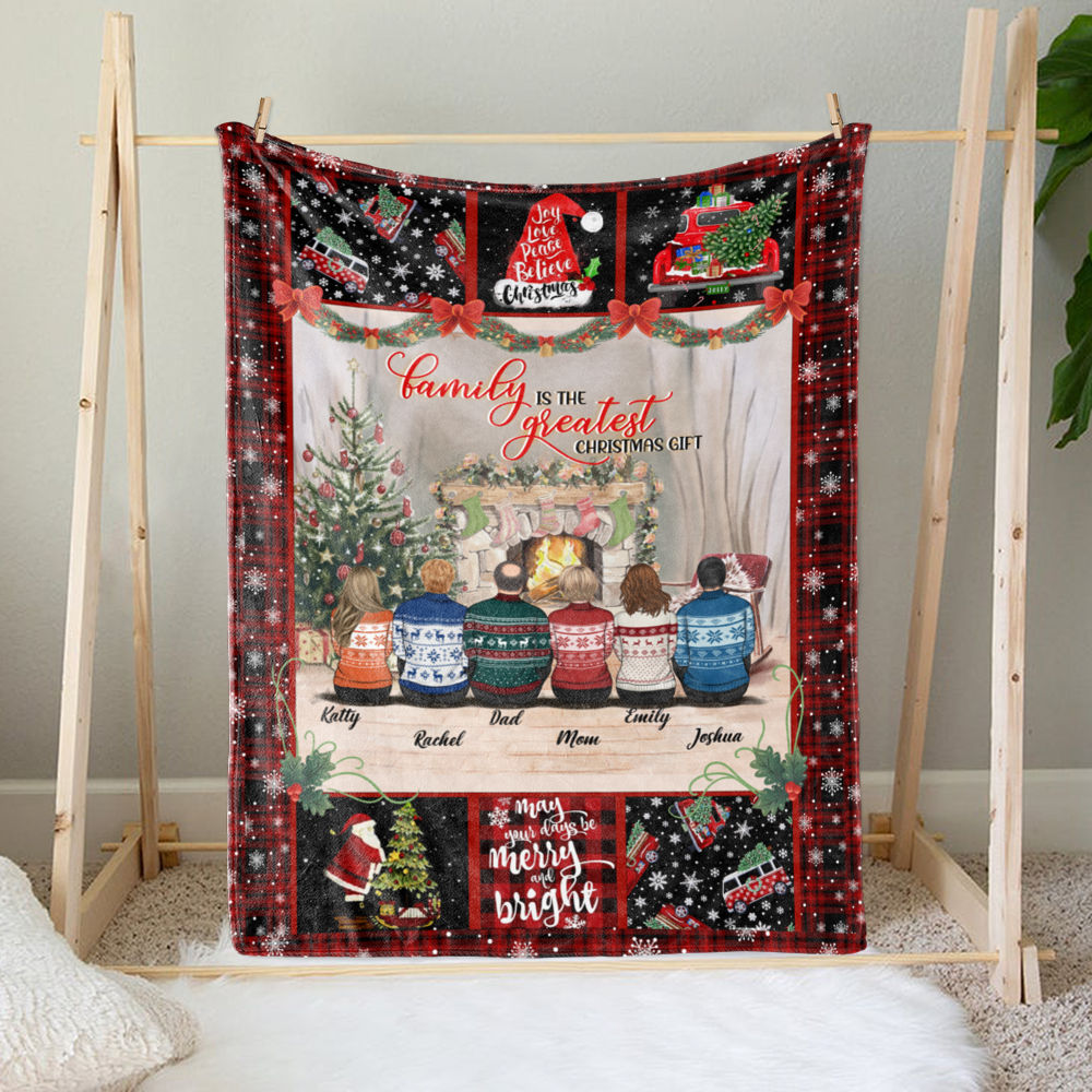 Merry Christmas Fleece Blanket, Personalized Christmas Blanket, Custom  Christmas Gifts for Mom, Dad, Her, Him - Stunning Gift Store