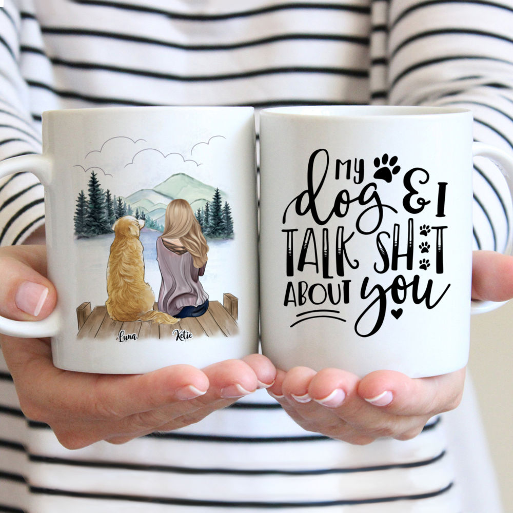 Personalized Mug - Girl and Dogs - My dog & I...