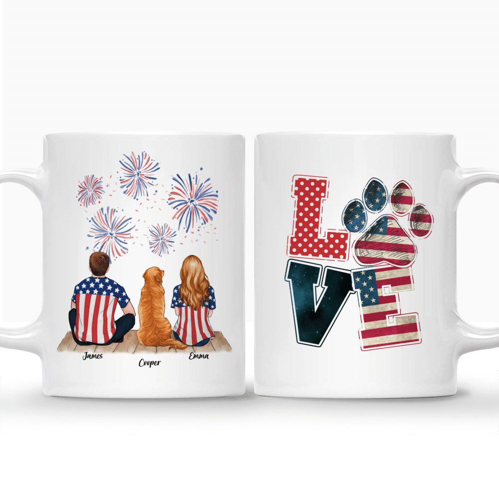 Personalized Mug - Couple Mug - 4th of July-  LOVE - Couple Gifts, Gifts For Her, Him_3