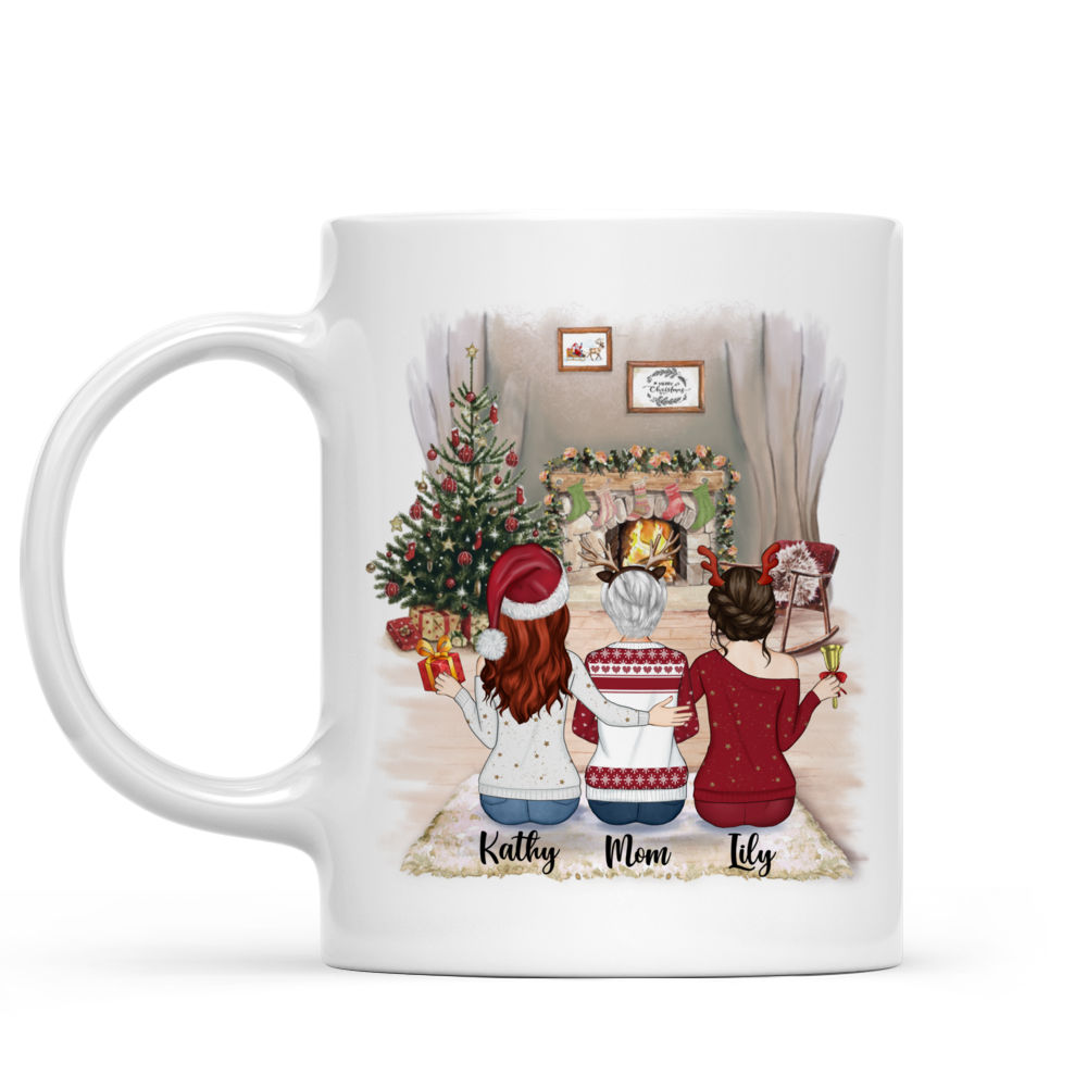 Personalized Mug - Mother & Daughter Mug - Mother & Daughters Forever Linked Together (DF)_1