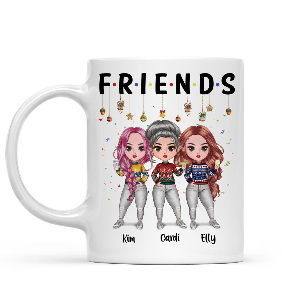 Personalized Mug - Best friends - Up to 6 girls - Good Times + Crazy Friends = Great Memories!_1