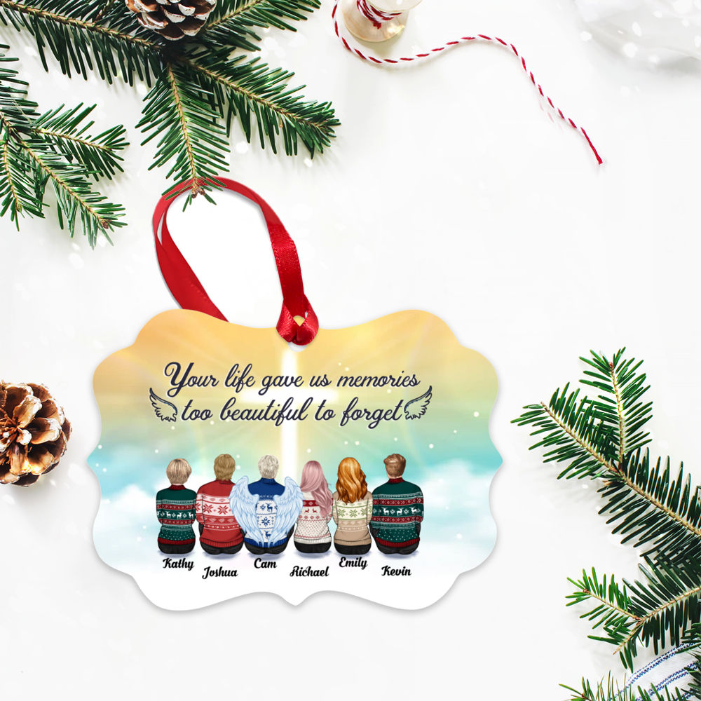 Personalized Ornament - Christmas Gifts - Xmas Ornament - Up to 10 people - Your life gave us memories too beautiful to forget (Custom Ornament -Christmas Gifts For Women, Men, Family Members)_2