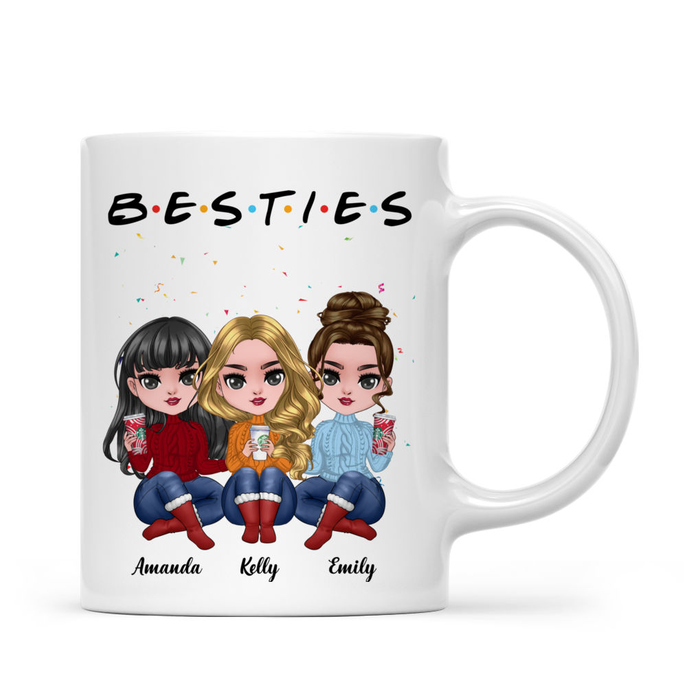 Cute Matching Coffee Mugs for Best Friends Brunette Best Friend