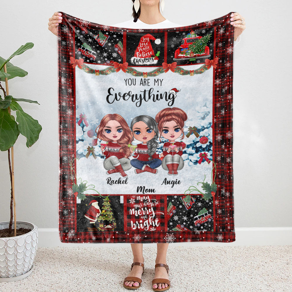 Personalized Blanket - Mother & Daughter Gifts - You are my everything