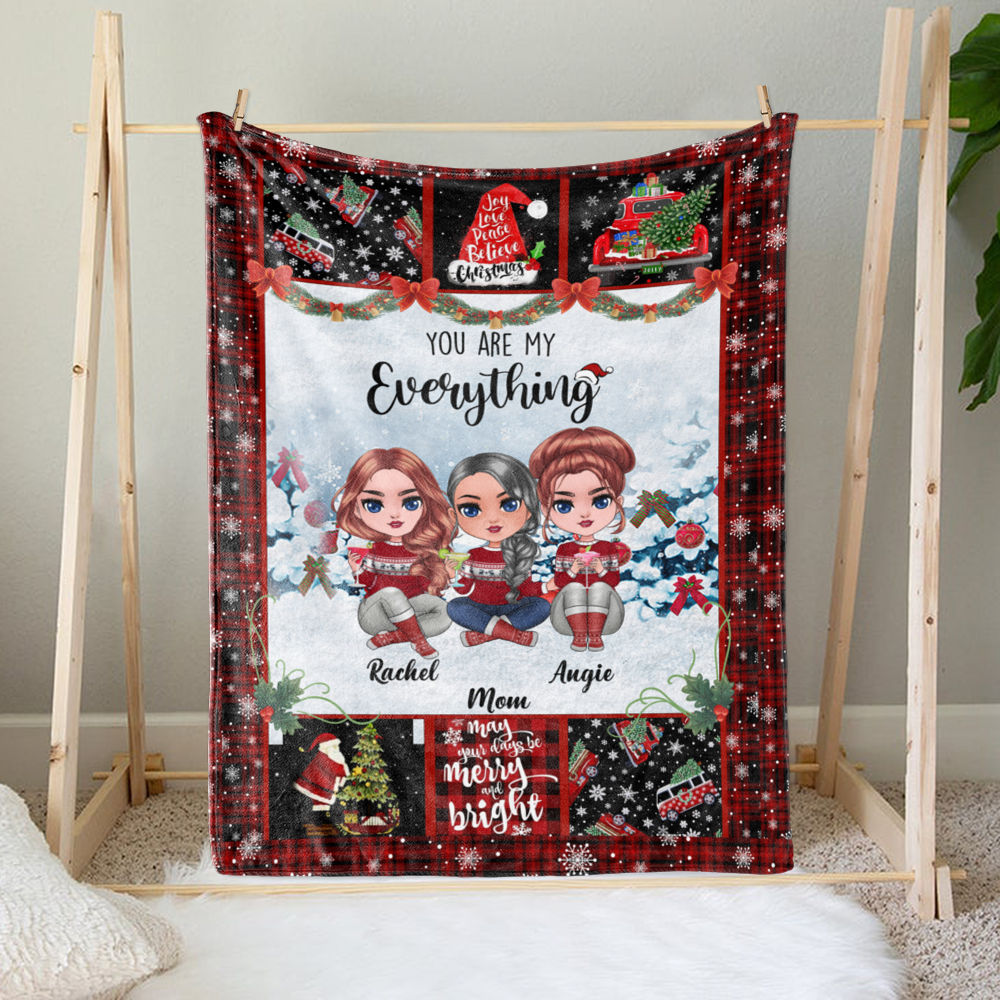 Personalized Blanket - Mother & Daughter Gifts - You are my everything_1