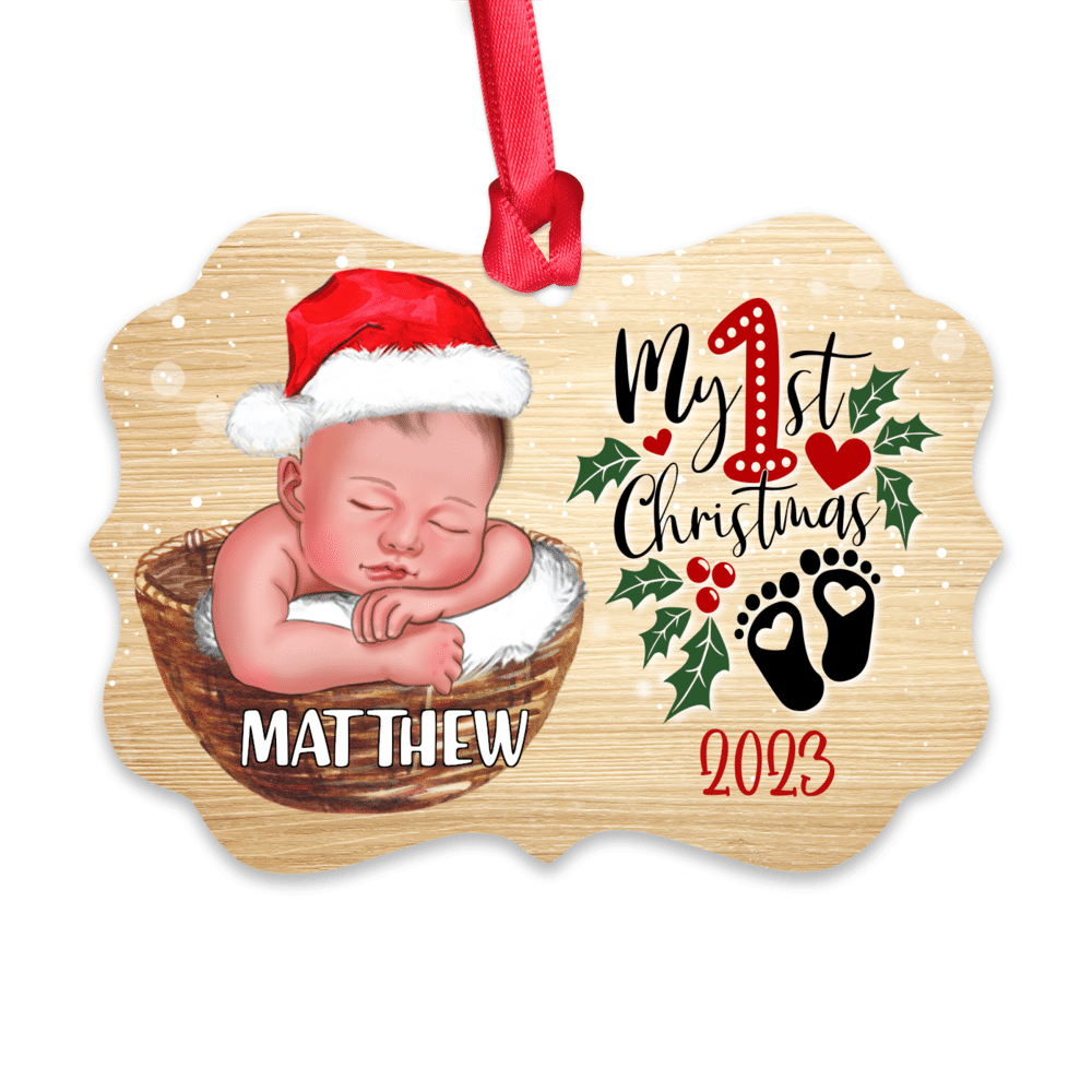 Personalized Ornament - Family Christmas Ornament - My 1st Christmas 2024 - Ver 3b - Christmas Gifts For Family - Baby Ornaments_1