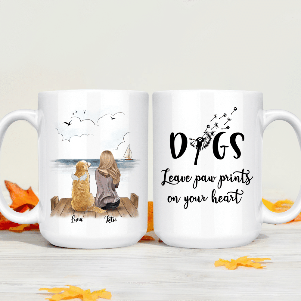 Heart Paw Prints Ceramic Coffee Mug Tea Cup Gift for Her, Sister, Wife,  Best Friend, Birthday, Cute, Graduation, Pet Parent, Animal Lover, Dog  Print, Cat Print, National Pet Day (16oz Light Pink) 