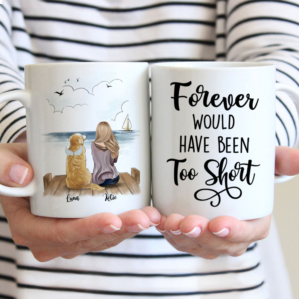 Personalized Mug - Girl and Dogs - Forever would have been too short VS2