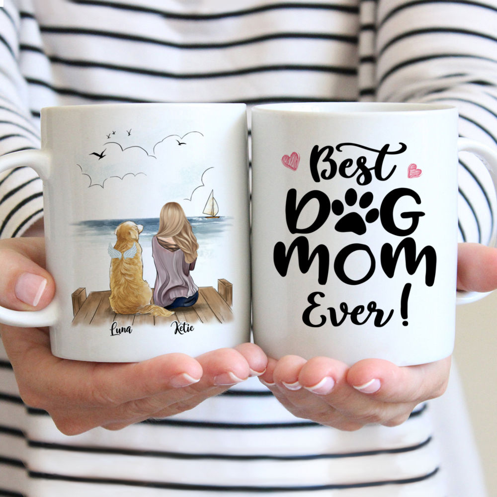 Personalized New Mom Mug, Promoted From Dog Mom To Human Gif - Inspire  Uplift