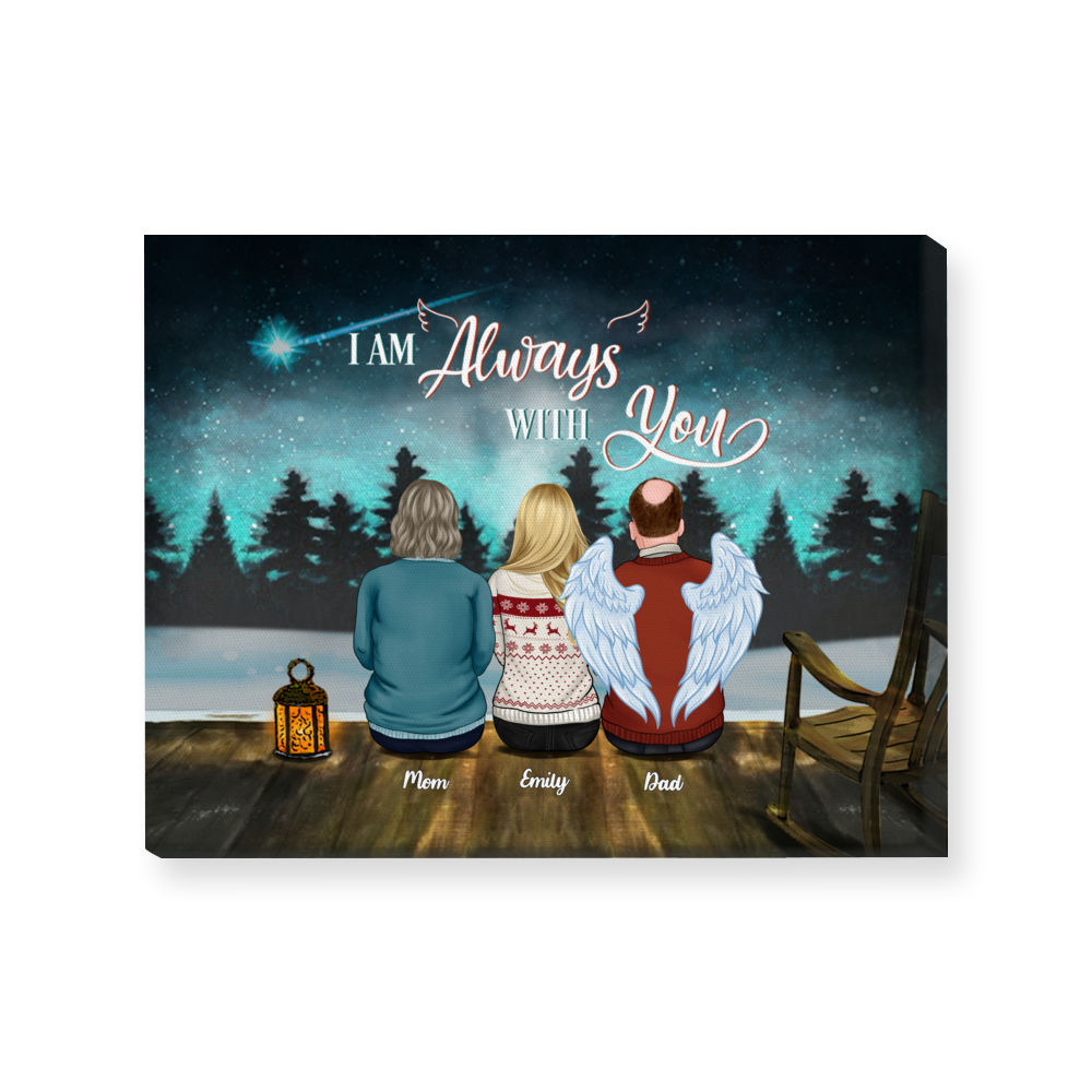 Personalized Wrapped Canvas - Family Memorial - I Am Always With You