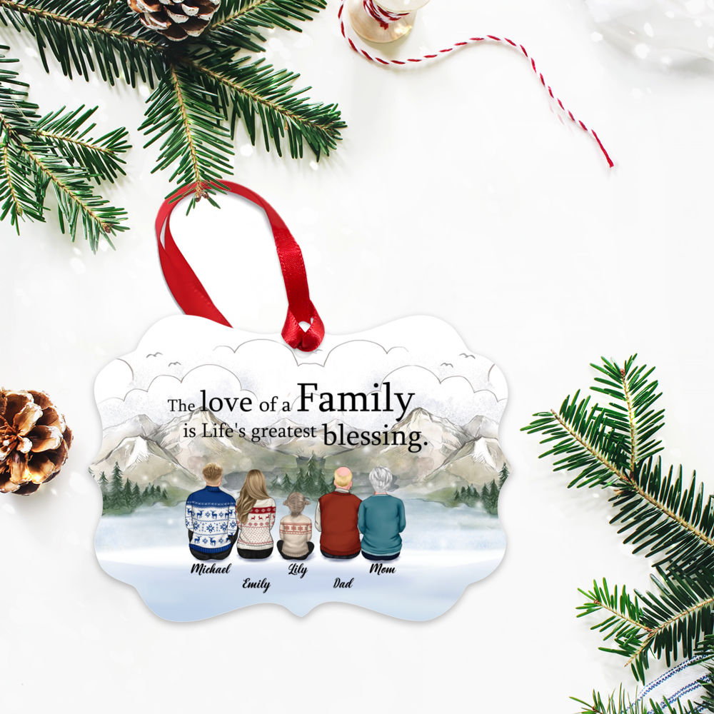 Personalized Ornament - family's love - The love of a family is life's greatest blessing_2