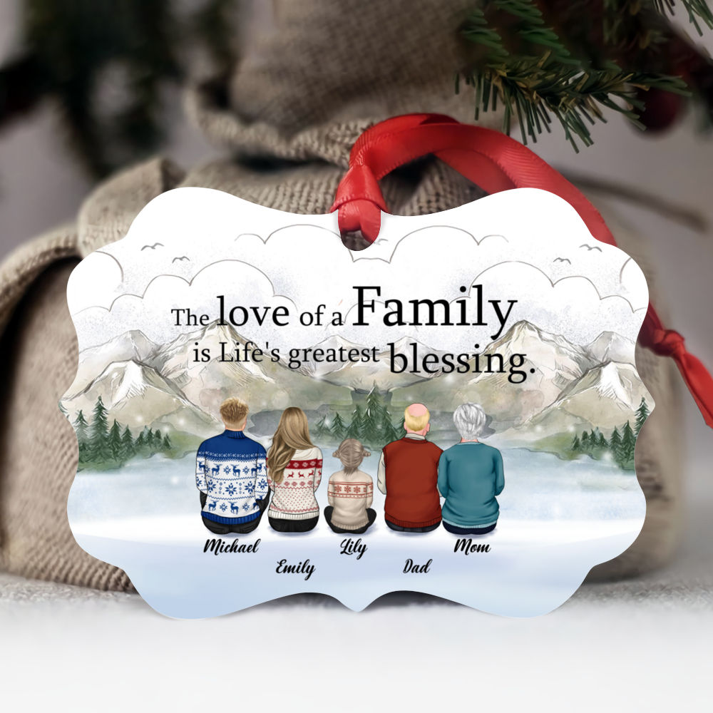 Personalized Ornament - family's love - The love of a family is life's greatest blessing