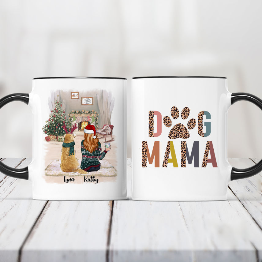 Girl and Dogs Personalized Mug - Name, skin, hair, dog, background, qu –  Giftymize™️