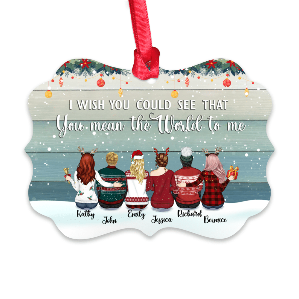 Personalized Ornament - Brothers & Sisters Ornament - I wish you could see that you mean the world to me_1