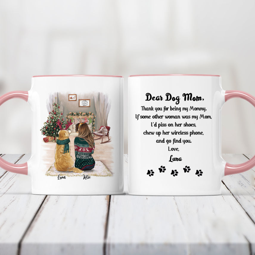 Personalized Mug, Gift For Dog Mom, Mother's Day Gift, Chibi Dogs