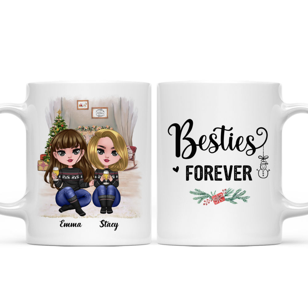 Doll Sister Mug - Besties Forever - Up to 5 Ladies - Personalized Mug_3