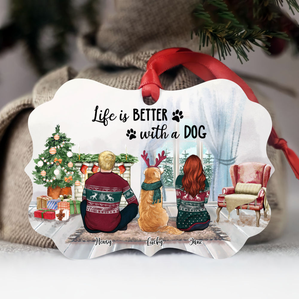 Personalized Ornament, Christmas Couple With Pets, Christmas Gift For —  GearLit