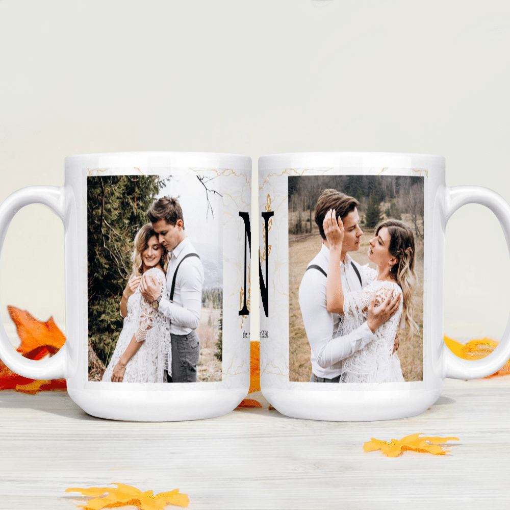 Wedding Couple Pose Photo Printed Mug