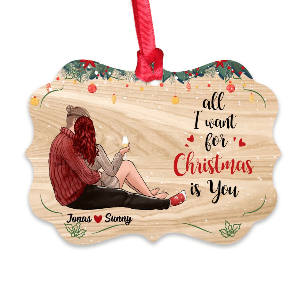 Personalized Ornament - The Best Ornament - Christmas Couple - All I want for Christmas is You (TT/S)_2