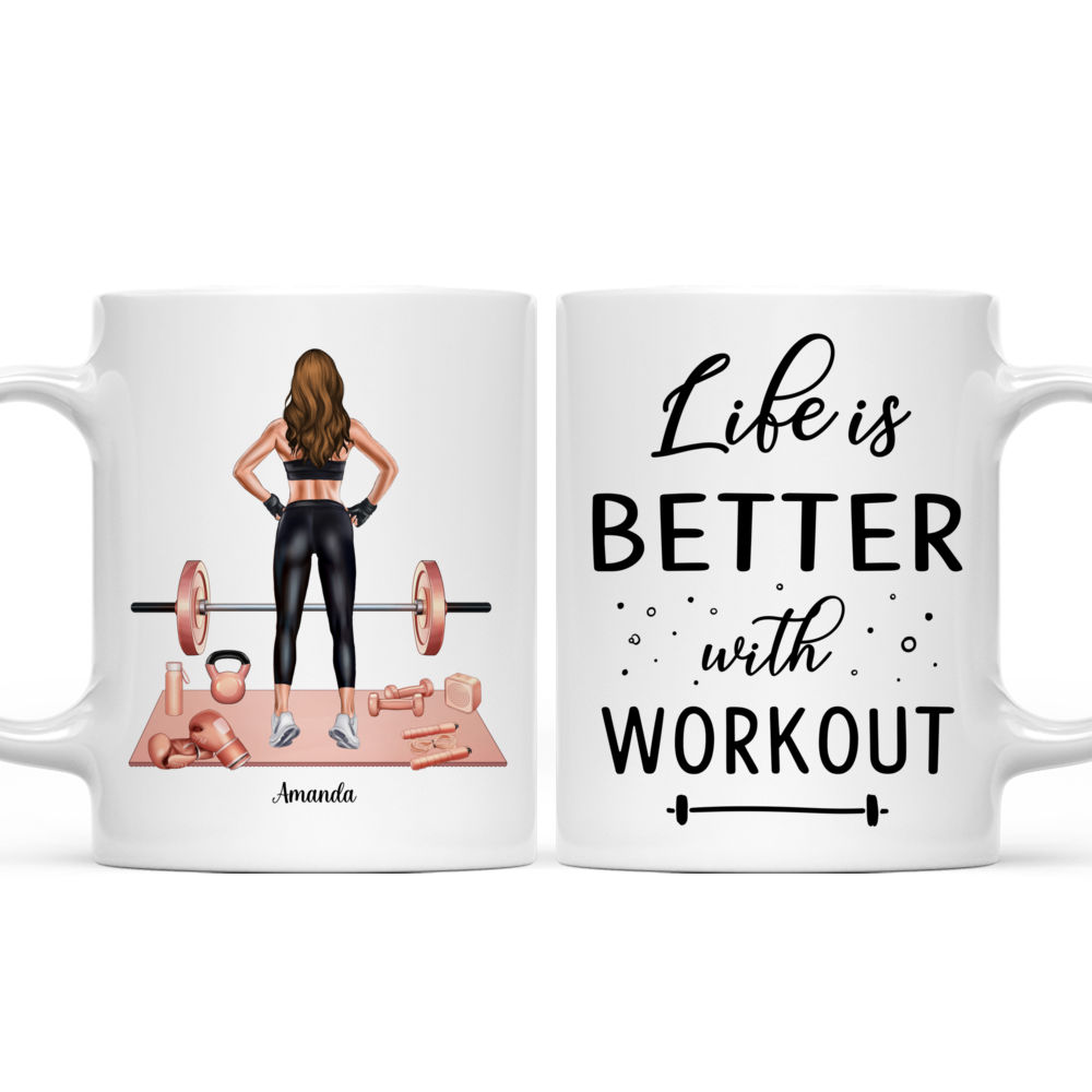 Personalized Mug - Gym Girl - Life is better with Workout