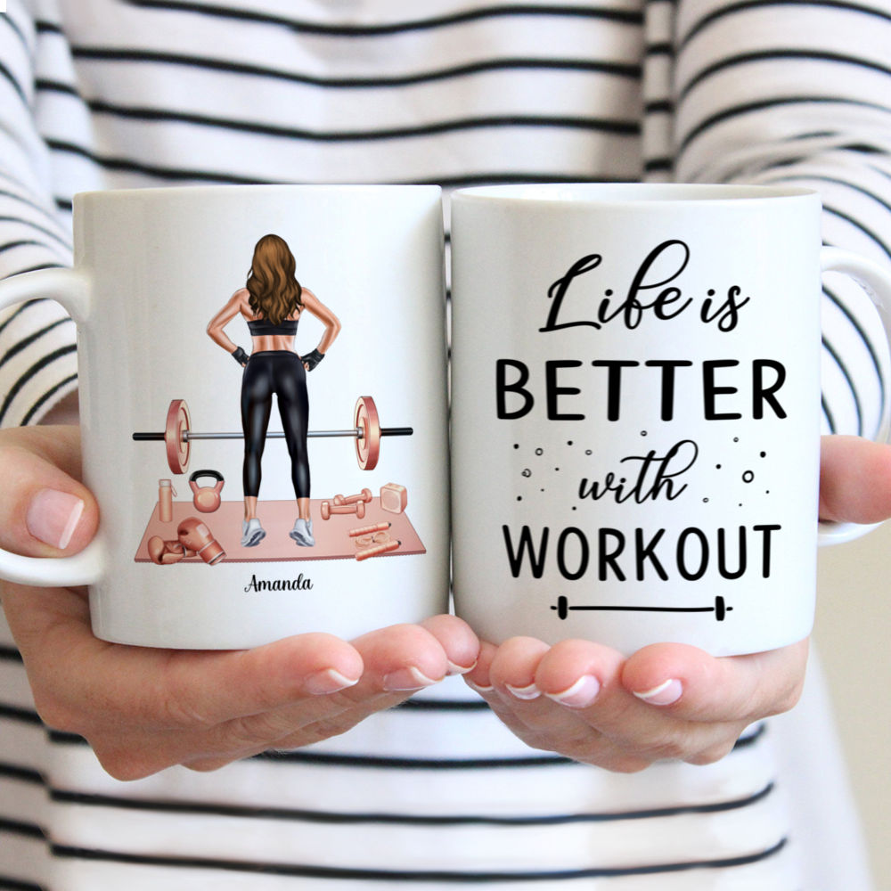 Personalized Mug - Gym Girl - Life is better with Workout