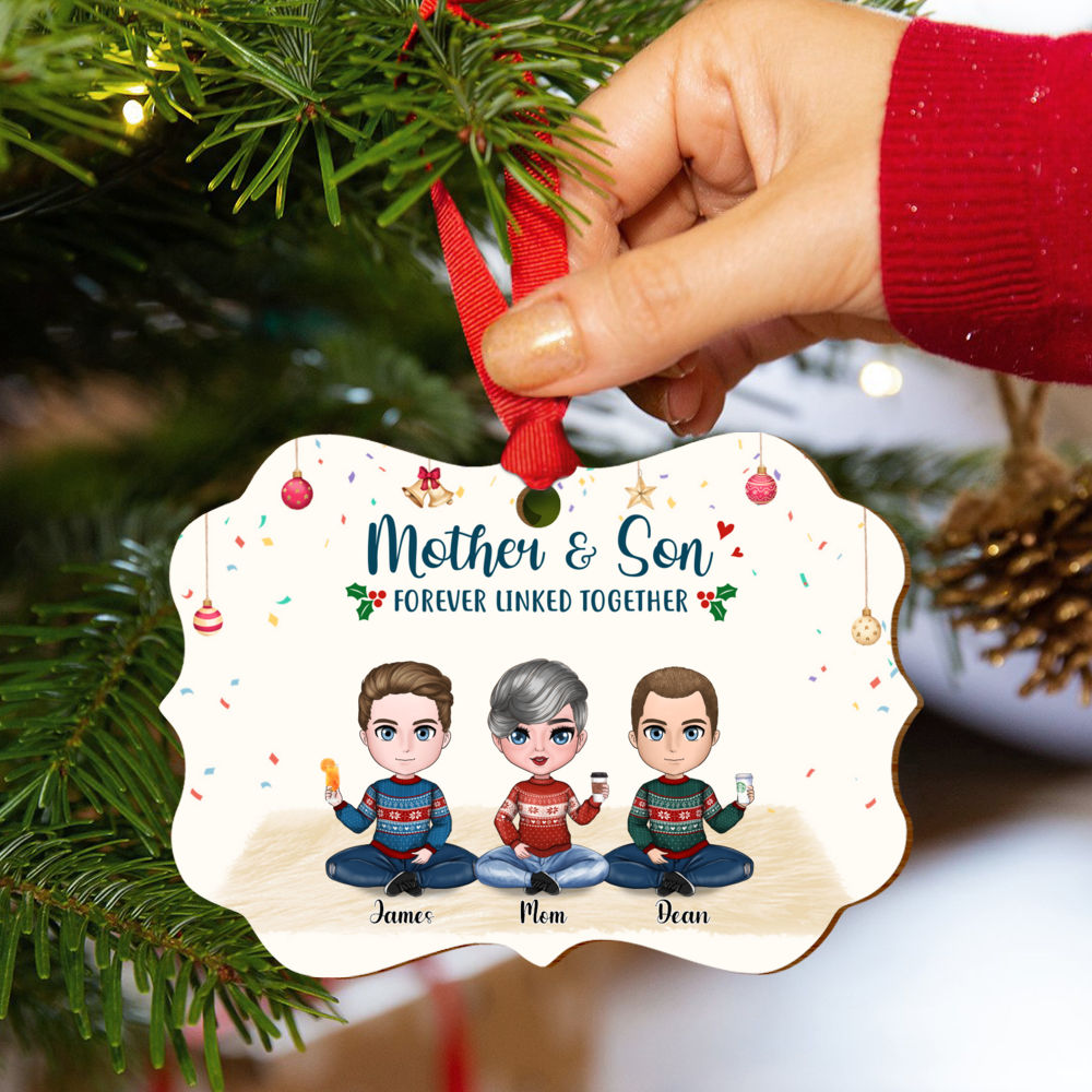 Gift for Son From Mom, Personalized Christmas Ornament for Son From Mother,  Christmas Ornament for Son Grown Adult Son Christmas Present 