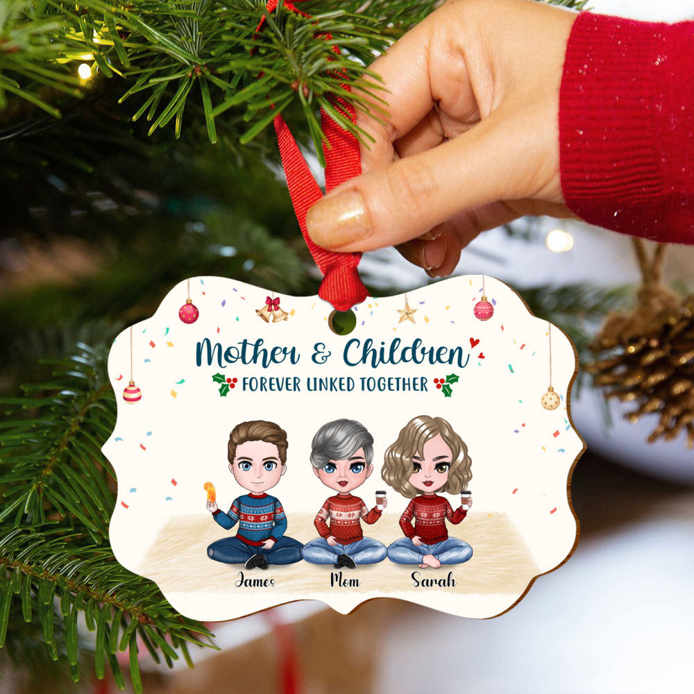 Personalized Ornament - Mother and Sons - Xmas Ornament - Mother