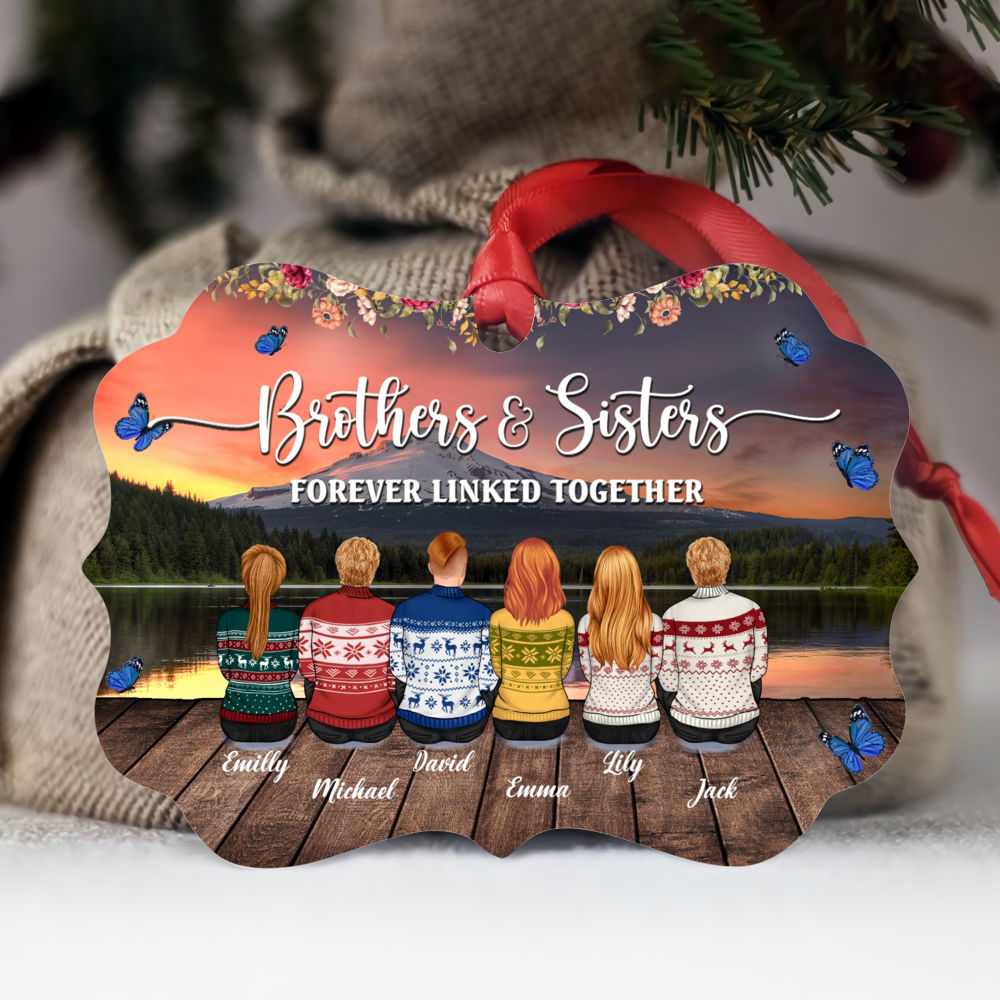 Personalized Ornament - Brothers & Sisters Ornament - Brothers and Sisters forever linked together_1