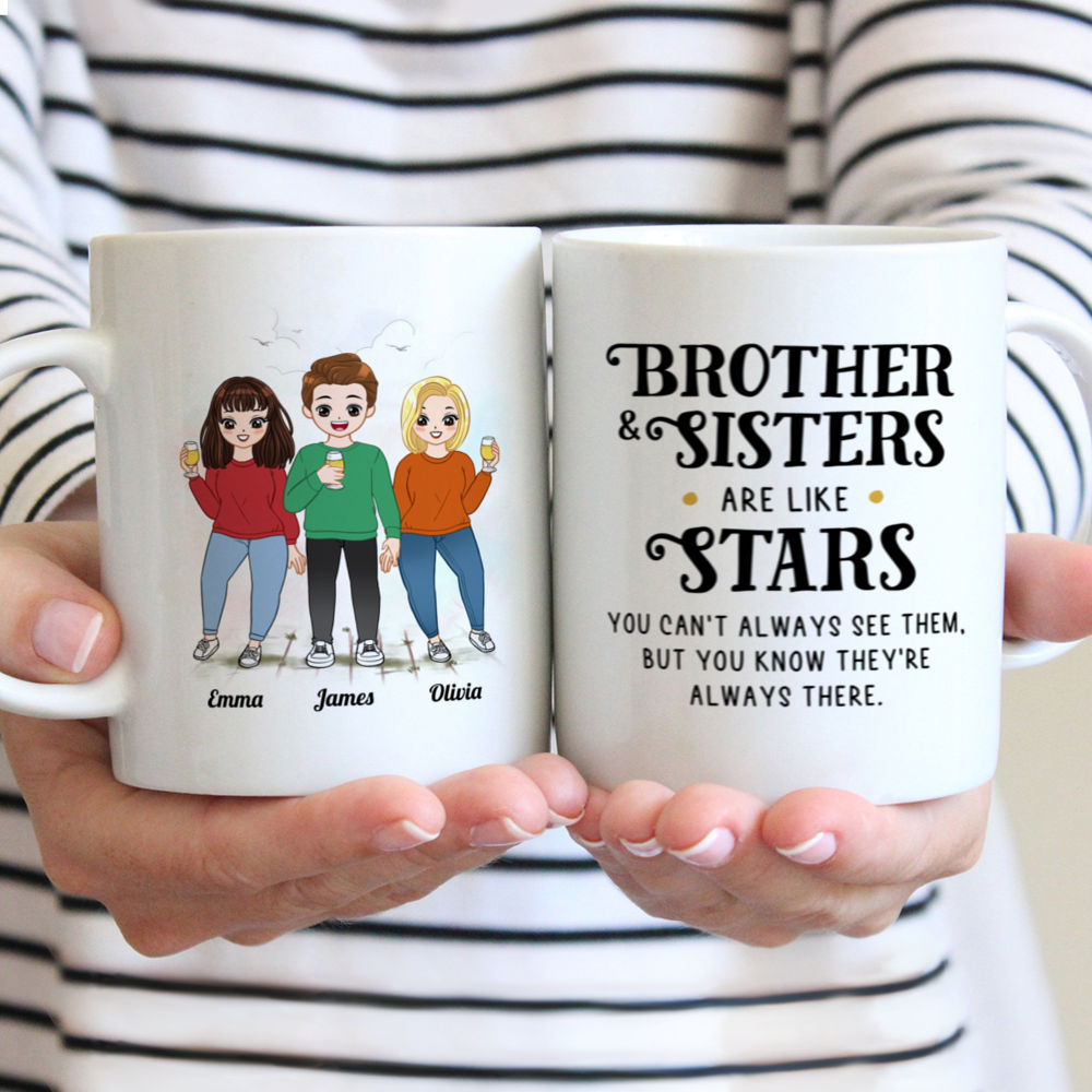 Personalized Mug - Comic Gang - Brother And Sisters Are Like Stars