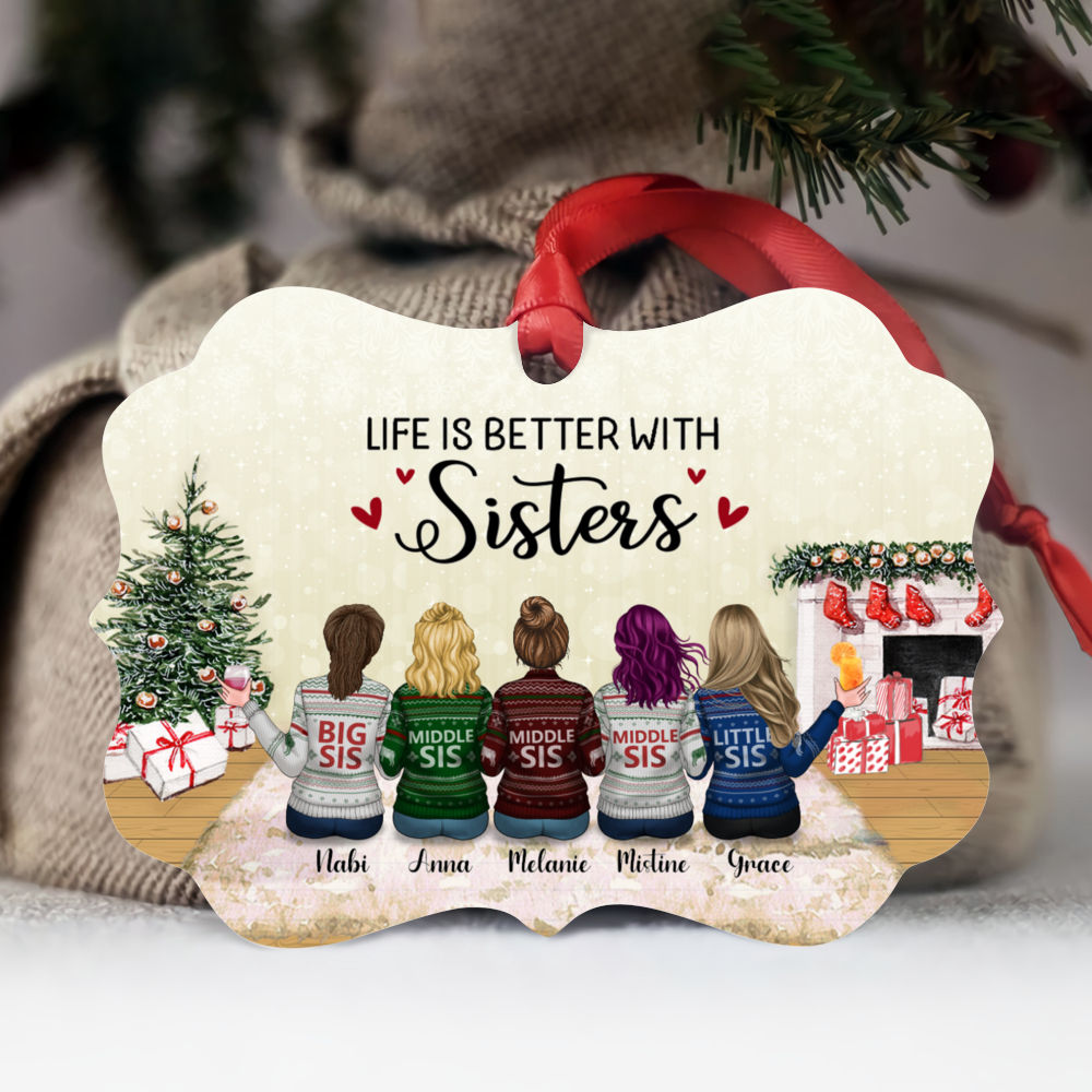 Sister Gifts, Personalized Gifts, Sisters Are Different Flowers Ornaments,  Sister Birthday Gifts From Sister, Christmas Tree Decorations 