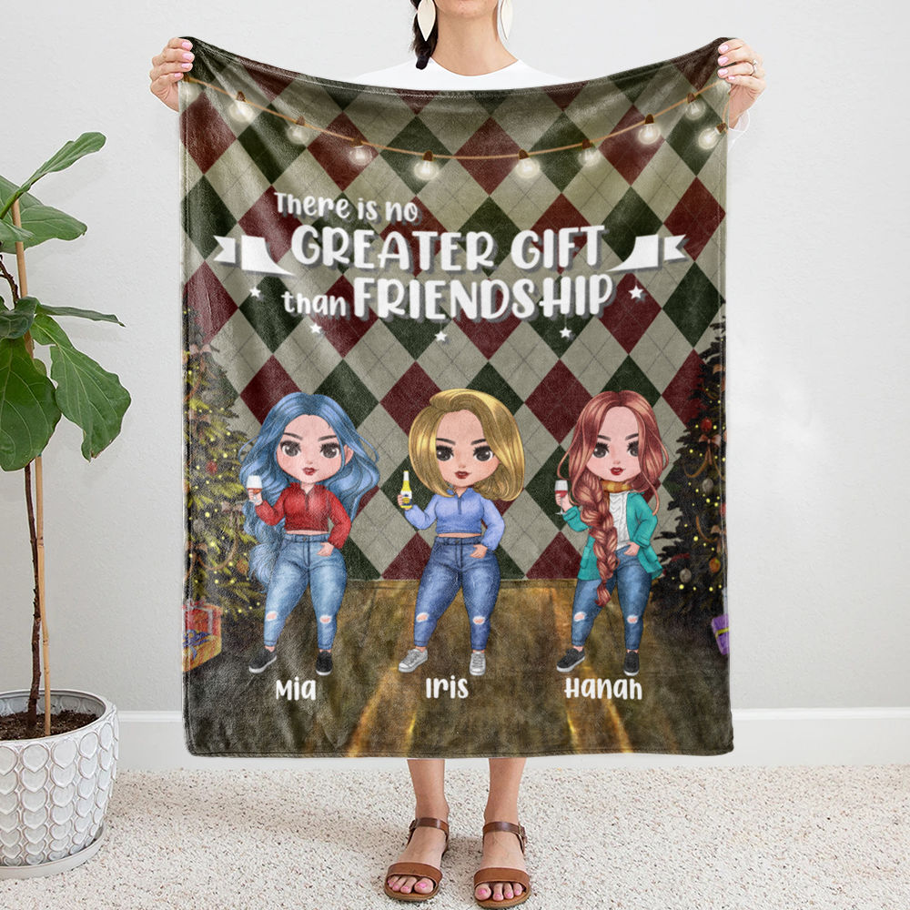 Personalized Blanket - Best friends - There Is No Greater Gifts Than Friendship