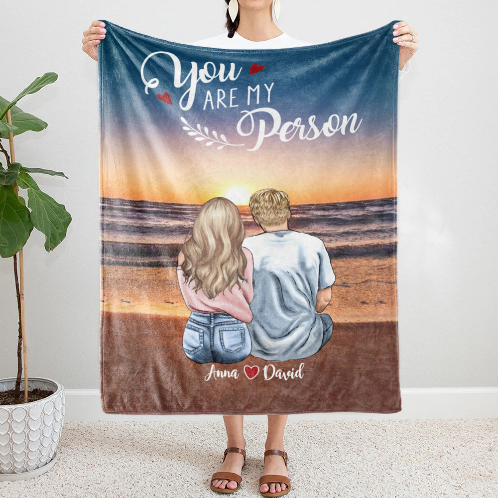 Personalized Blanket - Couple Blanket - You are my person