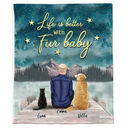 FurReal Blanket - Man/Women, Dog and Cat - Life is better with Fur Babies
