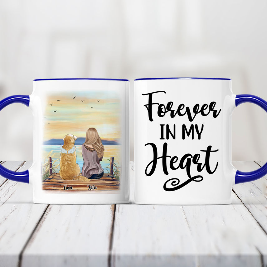 Personalized Floral Heart Travel Coffee Mug, Design: M5 - Everything Etched