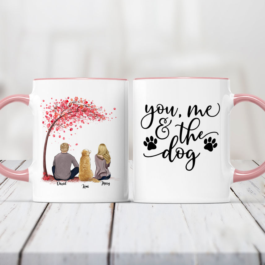 Gossby Personalized Dog Mom Mug - Life is Better with a Dog (Girl - Dog -  Pink Tree) - 11oz, 15oz Do…See more Gossby Personalized Dog Mom Mug - Life