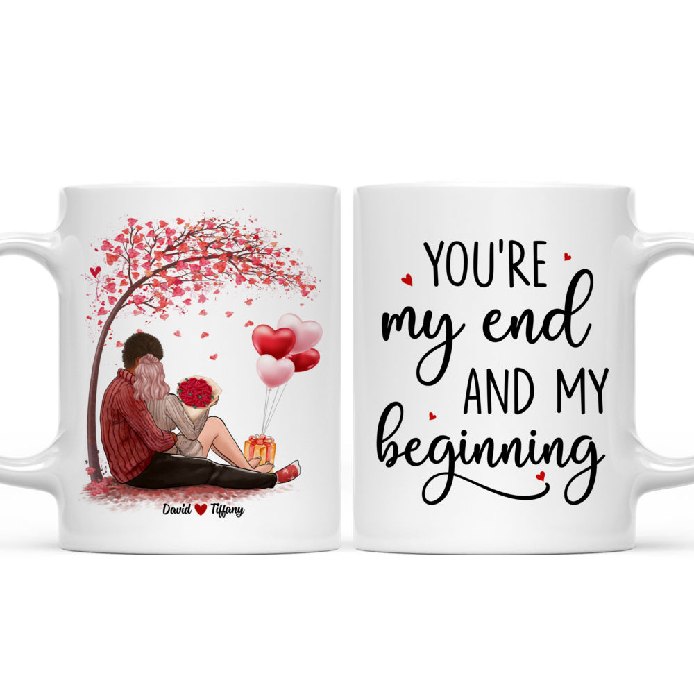 365 Printing Inc You and Me Matching Couple Mugs Cute Graphic Design Ceramic Coffee Mug Cup 11 oz