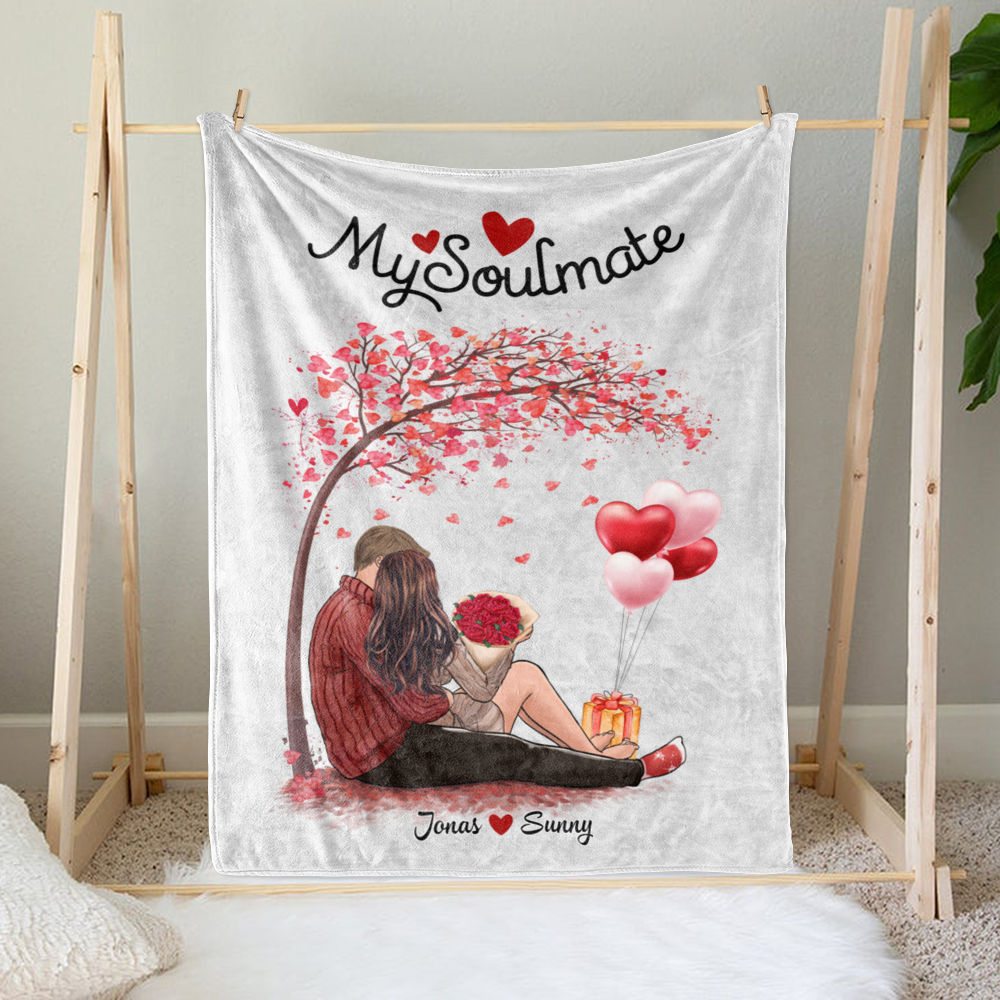 Couple Blanket - My Soulmate - Valentine's Gifts, Couple Gifts, Gifts For Her, Him - Personalized Blanket_1