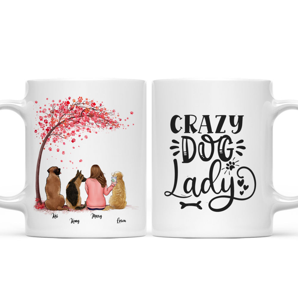 Girl and Dogs - Crazy Dog Lady - Personalized Mug_3