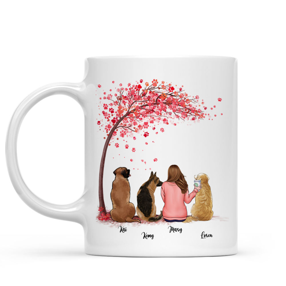 Girl and Dogs - Crazy Dog Lady - Personalized Mug_1